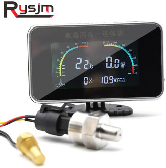 12 V/24 V Auto Vrachtwagen Lcd Digitale Brandstof Niveau Oliedrukmeter/Volt Voltmeter/Water Temperatuur gauge/Fuel Gauge 4 Functie In 1