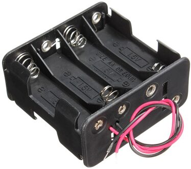 12 V 8 x AA Batterij Clip Slot Houder Stack Box Case 6 Inch Leads Draad voor Led Zaklamp Koplamp Oplaadbare batterijen