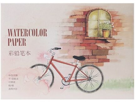 12 Vel A5/A6 Aquarel Schetsboek Papier Voor Tekening Schilderen Kleur Potlood Boek 77HA