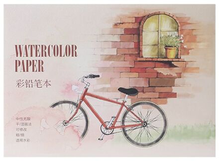 12 Vel A5/A6 Aquarel Schetsboek Papier Voor Tekening Schilderen Kleur Potlood Boek 77HA