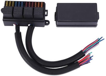 12 Way Blade Zekering Houder Doos Met Spade Terminals En Zekering 4Pcs 5Pin 12V 80A Relais Voor Auto truck Trailer En Boot