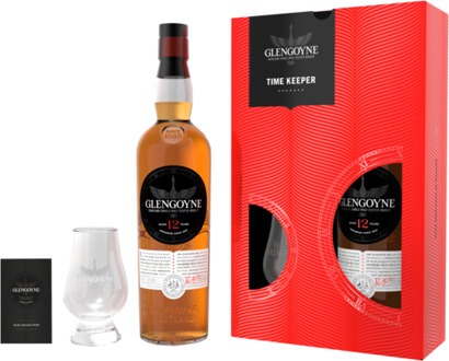 12 years Time Keeper giftpack met glas 70 CL