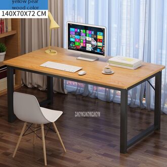 120/140 Cm * 70*72 Cm Computer Bureau Laptop Tafel Voor Thuis Kantoor Werken Studie Houten Desktop stalen Frame Duurzaam Eenvoudige Bureau Tafel 140cm kleur B