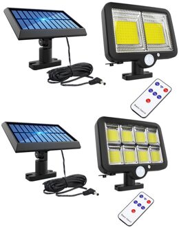 120/150LED Cob Solar Light Outdoor Motion Sensor Wandlamp Waterdichte Tuin Lamp Spots Pathway Straat Security Lamp 128led met afgelegen