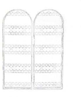 120 Gaten Vouwen Oorbel Houder Organizer Screen Sieraden Display Opslag Rack Ketting Armband Ring Stud Oor Organizer Houder transparant