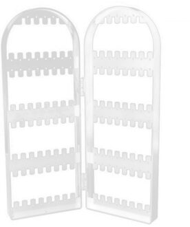 120 Gaten Vouwen Oorbel Houder Organizer Screen Sieraden Display Opslag Rack Ketting Armband Ring Stud Oor Organizer Houder wit