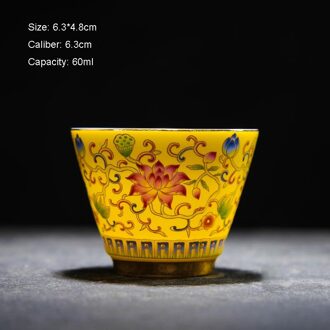 120 ml Chinese Paleis Stijl Qianlong Vintage Kleur Emaille Porselein Theekopje Kung Fu Thee Set Thee Kop en Schotels Kom Master Cups