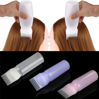 120 ml Professionele Hair Colouring Kam Lege Haarverf Fles Met Applicator Borstel Doseren Salon Haarkleuring Styling Tool