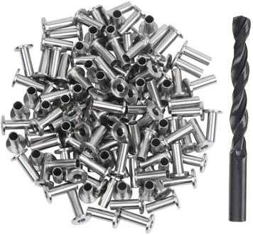 120 Pack Stainless Steel Protector Sleeves for 1/8 inch 5/32 inch or 3/16 inch Cable Railing, T316 Marine Grade Cable Railing Ki