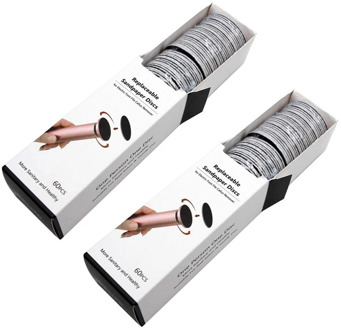 120 Pcs Replacement Sandpaper Discs Pad for Electric Foot File Callus Remover Pedicure Tool , 60 Pcs Regular Coarse 100 Grit wit