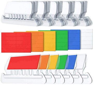 120 Sets Bestand Document Tabs 2 Inch Opknoping Map Tabs En Multicolor Inserts Voor Snelle Identificatie Van Opknoping Bestanden