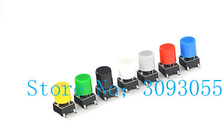 120 STKS A56 schakelaar caps Geschikt 6*6 serie Knop caps touch schakelaar 6X6 Knop Hoed 6*6 hoge 6mm kleuren Rood