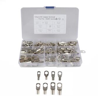 120 Stuks Bolt Gat Vertind Koper Terminals Set-Draad Terminals Connector Kabelschoenen Batterij Sc Terminals Glimp Voor , auto