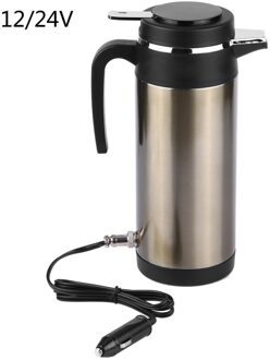 1200 ML 12V24V auto Verwarming Water Fles Rvs Elektrische In-auto Waterkoker Reizen Thermosflessen Auto Kokend Water Fles