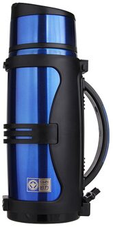 1200 ML Rvs Thermos Ketel Isolatie Fles Thermoskan met Mok Grote Capaciteit Water Pot Reizen drinken Waterkoker Blauw
