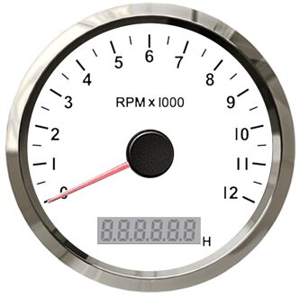 12000 Rpm Auto Boot Toerenteller Motor Tacho Gauge Met Lcd Urenteller Digitale Display Toerenteller Voor Vrachtwagen Motorfiets 12000-WS