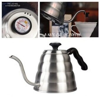 1200ML Koffie Gator Giet Over Ketel roestvrijstalen ketel Zwanenhals Uitloop met Thermometer voor Koffie Keuken Water Gereedschap
