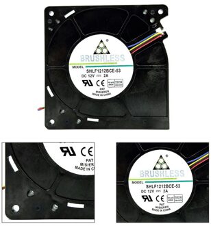 12032 12V 2.0A Grote Luchtvolume Hoge Snelheid 4 Pin Industriële Speed Meting Turbo Blower Droger Koelventilator