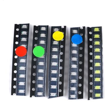 1206 0603 0805 0402 Smd Led Gemeenschappelijke Component Pakket (Rood, Blauw, Groen, Geel En Wit) 5 Soorten 10 Stuks Elk