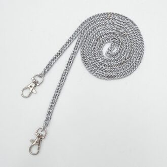 120cm Metalen Ketting Voor Schoudertassen Handtas Gesp Handvat DIY Keten Tas Riem Accessoires Hardware Dubbele Geweven Ijzeren Ketting chroom