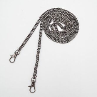 120cm Metalen Ketting Voor Schoudertassen Handtas Gesp Handvat DIY Keten Tas Riem Accessoires Hardware Dubbele Geweven Ijzeren Ketting zwart