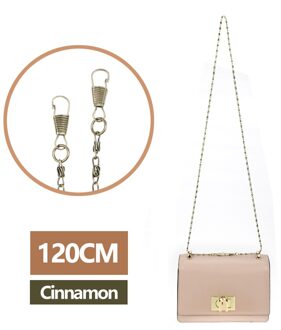 120Cm Vrouwen Metalen Ketting Tas Dunne Purse Schoudertas Kettingen Voor Bag Vervanging Handtas Keten Band Accessoires Voor Tassen kaneel