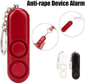 120dB Self Defense Anti-rape Device Dual Speakers Loud Alarm Alert Attack Panic Safety Personal Security Keychain Bag Pendant