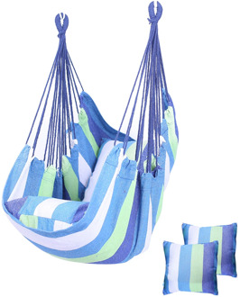 120KG Weight Capacity Hammock Chair Swing Chair Seat Travel Camping Hammock Garden Kids Portable Hanging Chair with/no Pillow