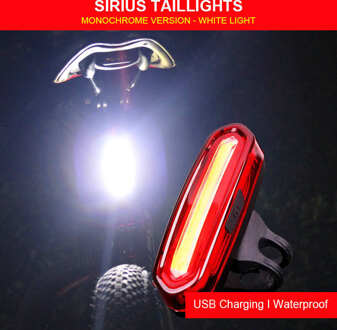 120Lm Bike Light Usb Oplaadbare Fiets Achterlicht Waterdicht Night Riding Veiligheidswaarschuwing Led Fietsen Achterlicht Fiets Accessoire wit licht