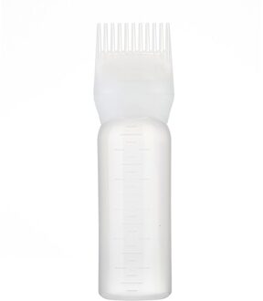120Ml Multicolor Plastic Haarverf Hervulbare Fles Applicator Kam Doseren Salon Haarkleuring Kappers Styling Tool wit