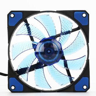 120Mm Led Ultra Stille Computer Pc Case Fan 15 Leds 12V Met Rubber Rustig Molex Connector Geïnstalleerd fan