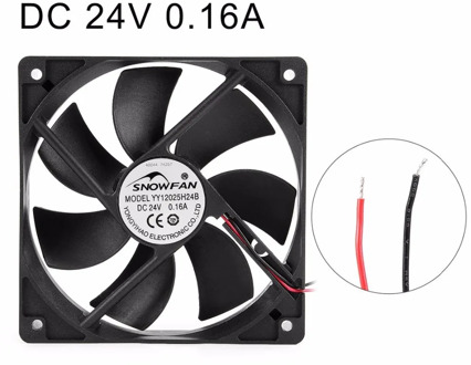 120mm x 120mm x 25mm 12025 24V DC Cooling Fan with Long Life Dual Ball Bearings