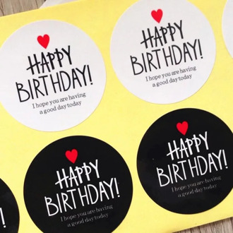120pcs/100pcs/80pcs/lot For HAPPY BIRTHDAY Gift For You And Cake Multiple Styles Series Adhesive Seal Sticker For Baking