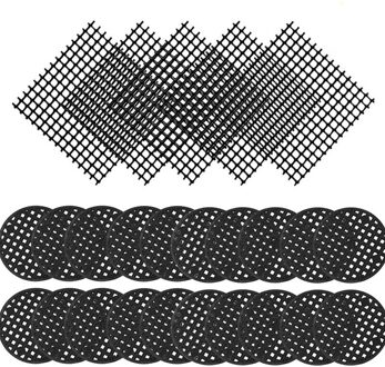 120Pcs Bloempot Netto Mat, 100 4.5Cm Ronde Pot Bodem Netto Mat En 20 Vierkante Tuin Netten