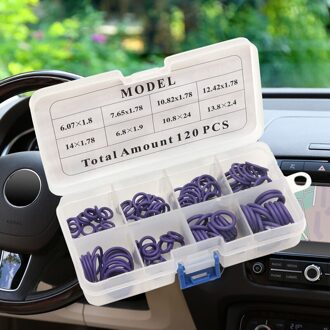 120Pcs Hnbr Auto Van Airconditioning Rubber Wasmachine O Ring Seal Assortiment Set Auto-Styling