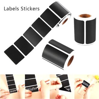 120Pcs/Roll Waterdicht Label Stickers Zwart Label Verzegelde Pot Opslag Product Keuken Sticker Blackboard Etiketten Stickers
