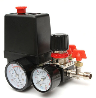120psi Air Compressor Pressure Valve Switch Manifold Relief Regulator Gauges Lighting Accessories Switches