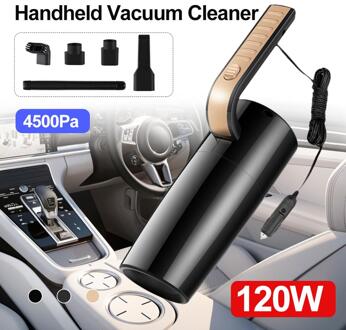 120W 12V 4500Pa Hoge Zuigkracht Auto Stofzuiger Draagbare Handheld Stofzuiger Nat Droog Tweeërlei Gebruik stofzuiger Voor Car Home Geel