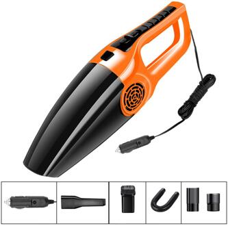120W 3600Mbar Auto Stofzuiger Nat En Droog Tweeërlei Gebruik Reinigingsproducten Handheld 12V Stofzuiger auto Stofzuiger oranje zwart