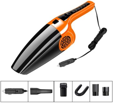 120W 3600Mbar Auto Stofzuiger Nat En Droog Tweeërlei Gebruik Reinigingsproducten Handheld 12V Stofzuiger auto Stofzuiger rechtdoor oranje