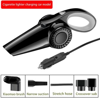 120W 7500Pa Auto Stofzuiger Hoge Zuigkracht Voor Auto Nat En Droog Tweeërlei Gebruik Stofzuiger Handheld 12V Mini Auto Stofzuiger wit