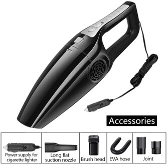 120W Draagbare Mini Handheld Nat/Droog Draadloze Draadloze Stofzuiger Voor Auto/Huis/Kantoor zwart