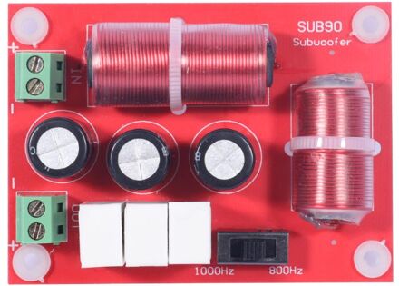 120W Enkele Bass Woofer Subwoofer Hi-Fi Luidspreker Passieve Frequentieverdeler SUB90 Crossover Filters Verstelbare Punt 800Hz/1000hz
