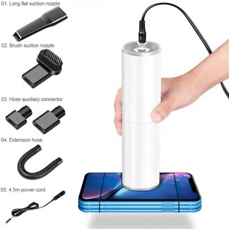 120W Hoge Zuigkracht Auto Stofzuiger Draagbare Handheld Auto Vacuüm Mini Bedrade Stofzuiger Nat Droog Voor Car Home reiniging wit