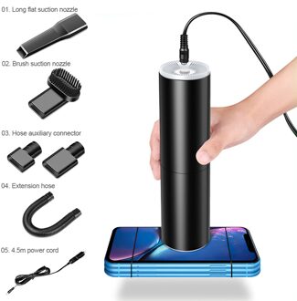 120W Hoge Zuigkracht Auto Stofzuiger Draagbare Handheld Auto Vacuüm Mini Bedrade Stofzuiger Nat Droog Voor Car Home reiniging zwart