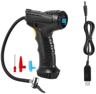 120W Oplaadbare Luchtcompressor Draadloze Opblaasbare Draagbare Luchtpomp Digitale Auto Automatische Bandenpomp Apparatuur usb charging