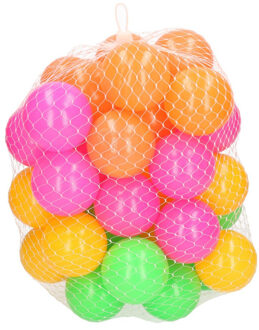 120x Ballenbak ballen neon kleuren 6 cm speelgoed