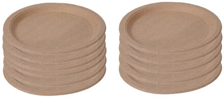 120x Duurzame gerecyclede papieren bordjes 17 cm