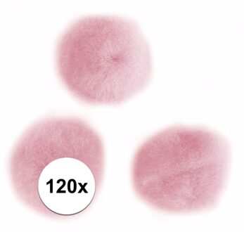 120x knutsel pompons15 mm roze