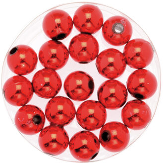 120x stuks sieraden maken glans deco kralen in het rood van 10 mm
